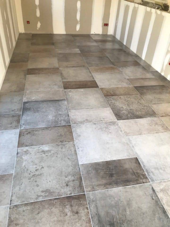 carrelage effet damier